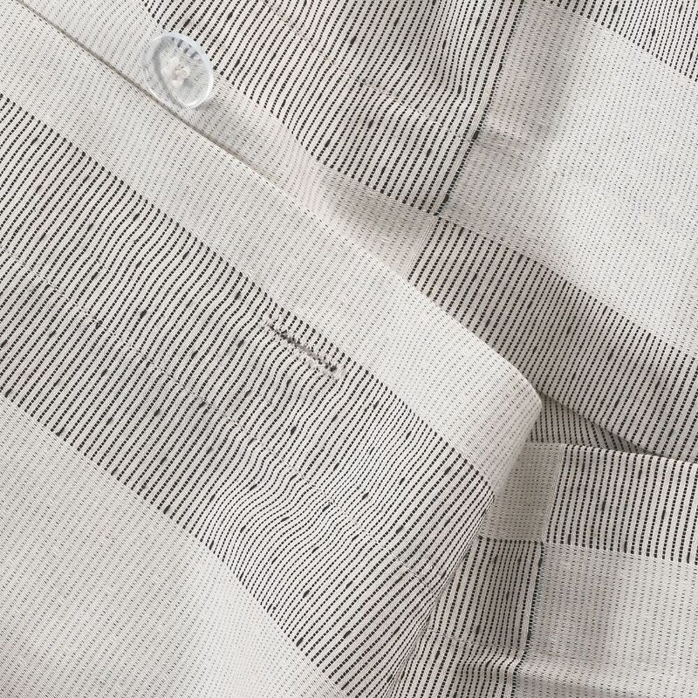 Nate Berkus Signature Broken Dobby Stripe Full/Queen Duvet Cover Set Pearl - NWT - Picture 4 of 6